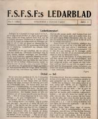 FSFSF:s Ledarblad 1933-1938