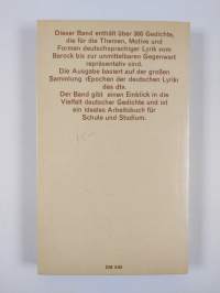 Deutsche Lyrik vom Barock bis zur Gegenwart