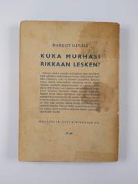 Kuka murhasi rikkaan lesken : jännitysromaani