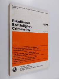 Rikollisuus = Brottslighet = Criminality, 1977 - Tuomioistuinten tutkimat rikokset : uusintarikollisuus vuosina 1970-1974 = Vid domstolar rannsakade brott : återf...