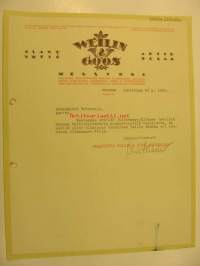 Weilin &amp; Göös asiakirja 29.4.1938