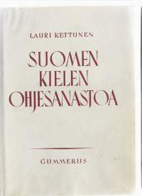 Suomen kielen ohjesanastoa : liite ohjekirjaan Hyvää vapaata suomeaKirjaHenkilö Kettunen, Lauri, 1885-1963Gummerus 1949