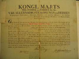 Adolf Johan Wennerqvist´in kisällinkirja Gesällbrev till tunnbindare 1828