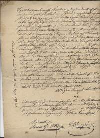 Vanha asiakirja  vuodelta   1831  lähes 200 vuotta vanha