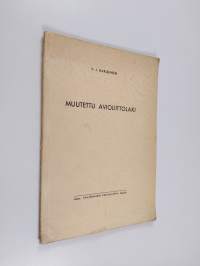 Muutettu avioliittolaki