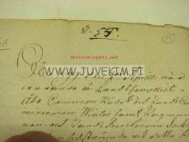 Kokous Turku, lääninkanslia 8.4.1799, kamarineuvos A. J. Winter ja lääninsihteeri Claes Johan Sacklén, kokous koskee rusthollari Jacob Holmgrenin peri