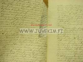 Kokous Turku, lääninkanslia 8.4.1799, kamarineuvos A. J. Winter ja lääninsihteeri Claes Johan Sacklén, kokous koskee rusthollari Jacob Holmgrenin peri
