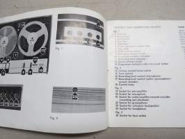 Philips Four-Track Tape Recorder EL 3578 - 4306 Operating Instructions -kelanauhuri, käyttöohjekirja englanniksi