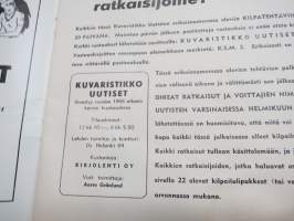 Kuva- ja sanaristikko Maailma - Kuvaristikko Uutiset II B, Joulu 1966