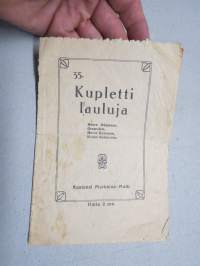 Kuplettilauluja 35. - Herra Adamson, Gramofon, Herra Kenonen, Kessu Kekkone - kustansi Markkina-Matti