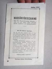 Turun Hierojayhdistys Hierojaluettelo 1937 - Åbo Massörförening - Massörförteckning