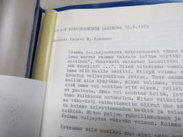 Sodanaikainen Jääkäripataljoona 6 - kokoontuminen lahdessa 16.6.1979 - puheet - valokuvia kansiossa