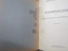 Suomen Valtionrautatiet - Kalustoesineiden ja Tarveaineiden Terminologia - Terminologi för Inventarier och Materialer (1915)