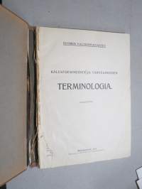 Suomen Valtionrautatiet - Kalustoesineiden ja Tarveaineiden Terminologia - Terminologi för Inventarier och Materialer (1915)