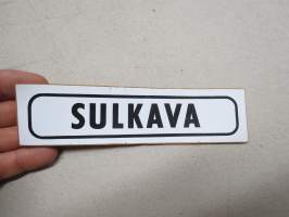 Sulkava -tarra, matkamuistotarra 1960-luvulta