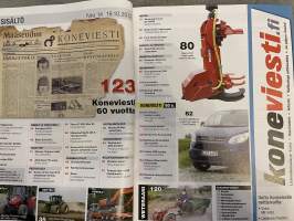 Koneviesti 2013 nr 14 - Koneviesti juhlii 60-vuotista taivaltaan,Metsurin kestävä kännykkä,Weidemann 4070 yltää korkealle,Vinkkejä käytetyn kaivukoneen ostajalle,ym.