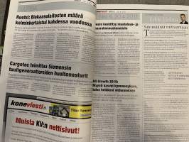 Koneviesti 2011 nr 6 - Traktorirenkaat testissä - löytyykö pitoa lumella ja jäällä?, Pelletti-kattiloita ja aurinkokeräimiä Itävallassa, ym.