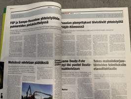 Koneviesti 2011 nr 2 - Teemana tienhoito, KV esittelee: Volvon uudet kuormaimet L45F ja L50F, Kapeatelaiset hyötykelkat vertailussa, Valtran a-sarja uudistuu, ym.