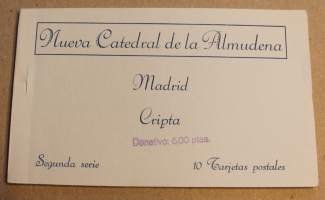 Vanhoja Madridin (Nueva Catedral de la Almudena, Crypta)  kuvia 10 kpl postikortteina albumissa