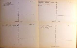 Vanhoja (1968) Neuvostoliiton Pietarhovin (Petrodvorets)  värikuvia 14 kpl postikortteina pahvikansissa