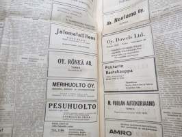 Rautatieläinen 1945 nr 5, 15.3.1945, aiheena erityisesti Turku - Rautatieläisyhdistys Turun osasto 50 vuotta, runsaasti ilmoituksia