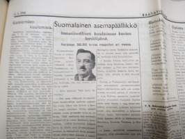 Rautatieläinen 1945 nr 5, 15.3.1945, aiheena erityisesti Turku - Rautatieläisyhdistys Turun osasto 50 vuotta, runsaasti ilmoituksia