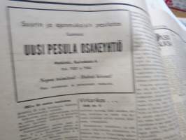 Rautatieläinen 1945 nr 5, 15.3.1945, aiheena erityisesti Turku - Rautatieläisyhdistys Turun osasto 50 vuotta, runsaasti ilmoituksia