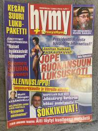 Hymy 2005 nr 7 - Kesän suuri luku-paketti, Järkyttynyt tangoprinsessa: &quot;Naiset hyökkäsivät kimppuuni&quot;, Presidentti Halosta häväistiin internetissä, ym.