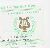 Yliopiston Apteekki Mannerheimintie Helsinki - resepti signatuuri 1966