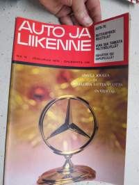 Auto ja Liikenne 1970 nr 12, Auto-70 proto, Citroën D Super, Mercedes-Benz 1513 mainos, Rulettia rattijuopoilla, Turvaistuimet, Brockhaus-perävaunuja Suomestakin ym.