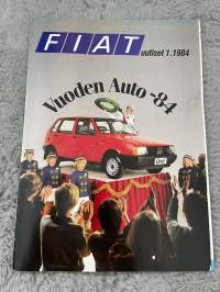 Fiat-Uutiset 1984 nr 1 - Vuoden auto -84, Määrätietoista tuotekehittelyä palkitaan, Fiatin terveiset -asiakaslehti,customer magazine