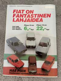 Fiat-Uutiset 1984 nr 4 - 85-vuotta italialaista autotuotantoa, Fiat-verkosto kehittyy, Fiat-ferrari -kiehtovan liiton tausta -asiakaslehti,customer magazine
