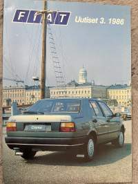 Fiat-uutiset 1986 nr 3 - Fiat uuteen aikakauteen, Valoisuutta alkuvoimaa, Suvun päämiestä on syytä juhlia -asiakaslehti,customer magazine