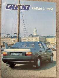 Fiat-uutiset 1986 nr 3 - Fiat uuteen aikakauteen, Valoisuutta alkuvoimaa, Suvun päämiestä on syytä juhlia -asiakaslehti,customer magazine