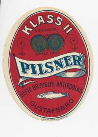 Pilsner Klass II   -  olutetiketti Skånska  Lith
