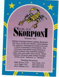 Postikortti Osmo Omppu Omenamäki. Horoskooppi Skorpioni. Kulkematon