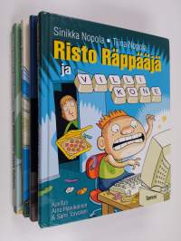 Risto Räppääjä setti 4 kirjaa : Komea Kullervo ; Viimeinen tötterö ; Kauhea makkara ; Villi kone