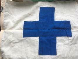 Eljake lippu - Eläinlääkintä- ja kengityspaikan lippu (sininen, leima: Eljake)