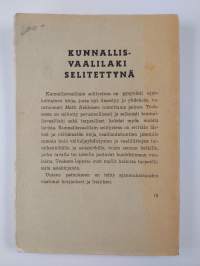Kunnallisvaalilaki selitettynä