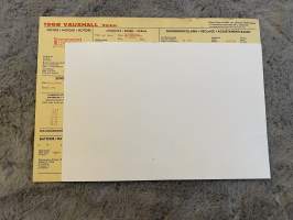 Vauxhall 1968 Victor -säätöarvokortti / säätöarvot, monikielinen -technical specifications, multilingual