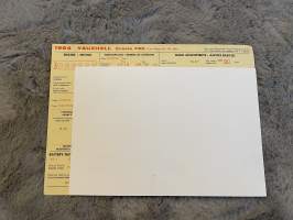 Vauxhall 1964 Cresta PBD -säätöarvokortti / säätöarvot, monikielinen -technical specifications, multilingual