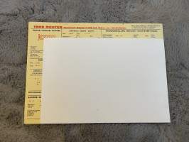 Rootes 1969 Sunbeam Rapler H 120 (ab Motor no.: 391000001) -säätöarvokortti / säätöarvot, monikielinen -technical specifications, multilingual