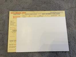 Mazda 1500 1970 -säätöarvokortti / säätöarvot, monikielinen -technical specifications, multilingual