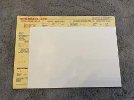Mazda 1200 1970 -säätöarvokortti / säätöarvot, monikielinen -technical specifications, multilingual