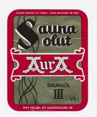Aura   Saunaolut   III -  olutetiketti