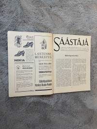 Säästäjä 1938 nr 11 - Säästöpankeista, A.V. Tola: Säästökerhoja perustamaan, Onko teillä varaa ostaa vakijuomia?, Kähvellyskerho ja viinakerho, ym.