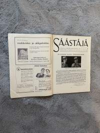 Säästäjä 1938 nr 8 - Arvovaltainen lausunto säästöpankeistamme, Kansaneläkelaki, Keskimääräinen säästö asukasta kohden maamme säästöpankeissa, ym.