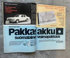 Moottori 1975 nr 8 - Ovatko ajovalosi kunnossa?, Et kai unohda heijastimia?, FrankFurtin autonäyttely, Vilkunkäytön nyrkkisäännöt, Tarviketori, ym.
