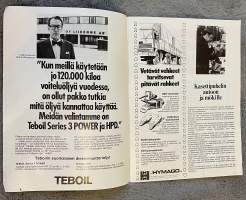 Aja 1975 nr 2 - Saab kulki voitosta voittoon, Joutuuko säiliöautoliikenne ahtaalle?, Scanian uusittu meridiesel, Automobiilikevät 1975, ym.