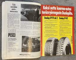 Aja 1975 nr 2 - Saab kulki voitosta voittoon, Joutuuko säiliöautoliikenne ahtaalle?, Scanian uusittu meridiesel, Automobiilikevät 1975, ym.